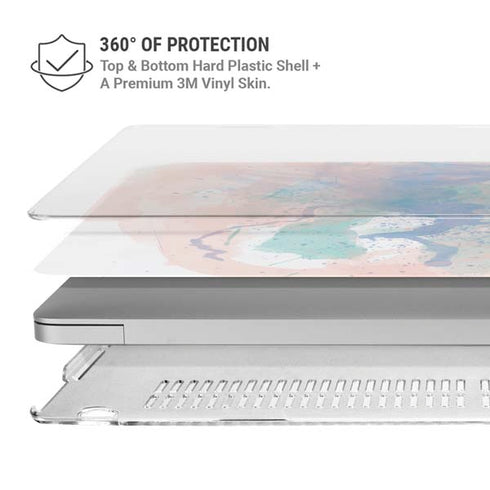 Rose Quartz & Serenity Splatter MacBook Air 15in (2023-2025) Case plus Skin